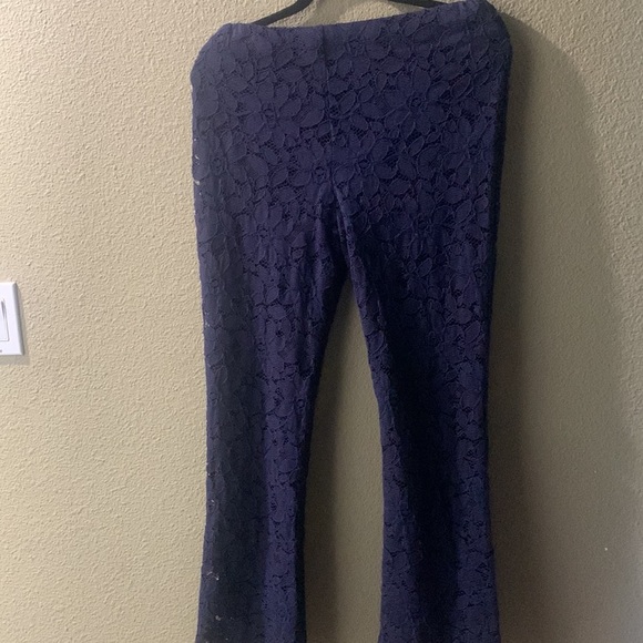Free people navy lace pants size SP - Picture 5 of 10